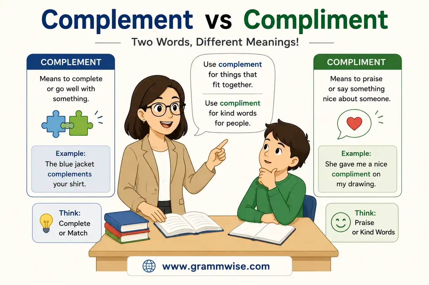 complement vs compliment feature