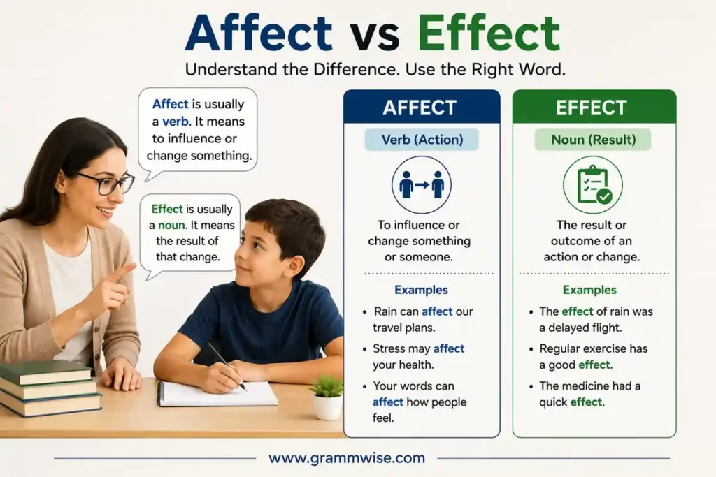 Easy Real-Life Sentences on Affect vs Effect You Can Use
