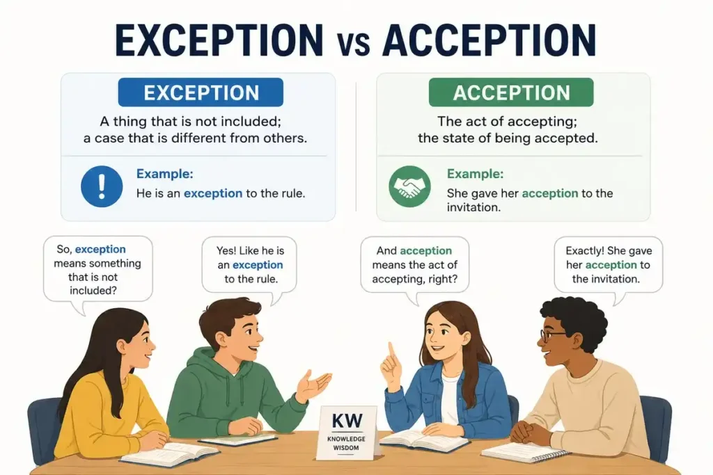 Exception vs Acception: Which Form We Should Use?
