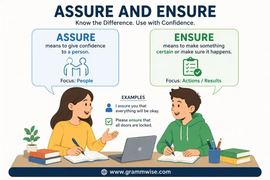 How People Actually Use Assure and Ensure in Daily English?