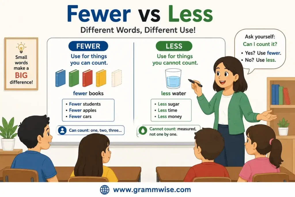 Meaning of Fewer vs Less in Simple English