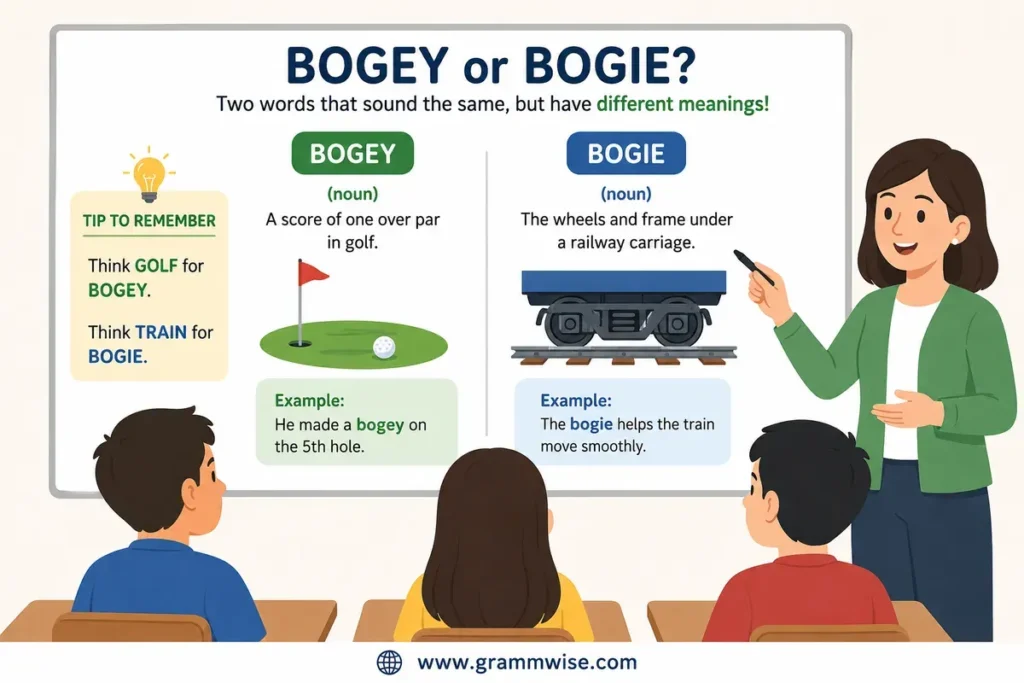 Means of Bogey or Bogie in Simple English