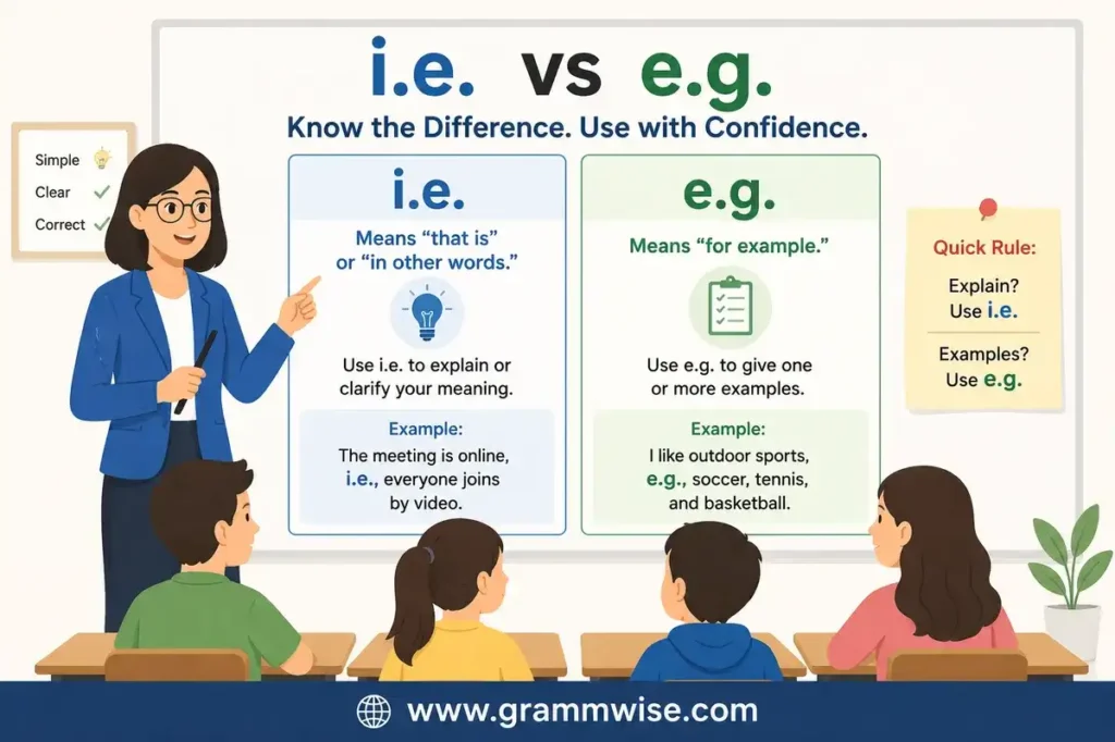 Means of i.e. vs e.g. in Simple English