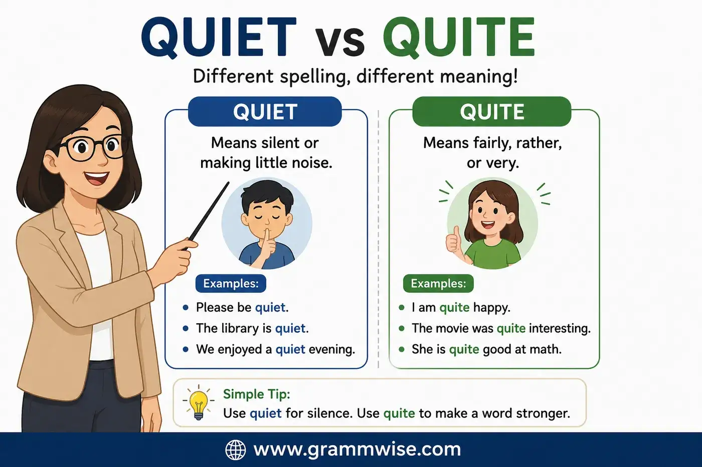 Quiet vs Quite