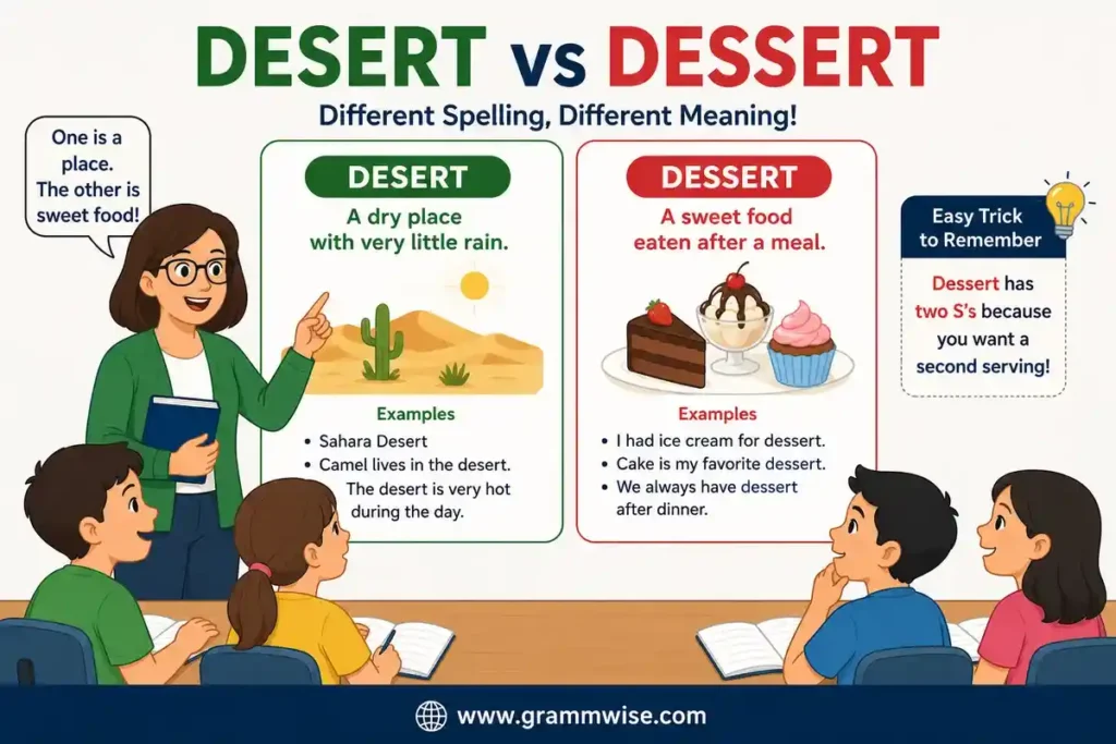 Related Words to "Desert vs Dessert" You Should Know