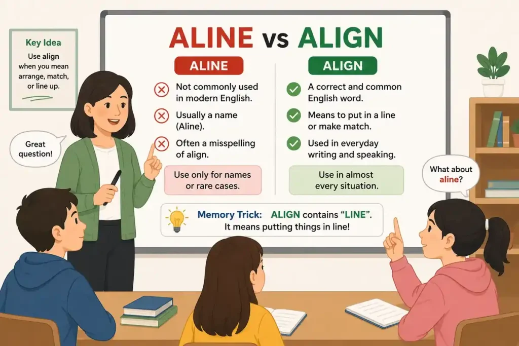 simple answer in one look aline vs align