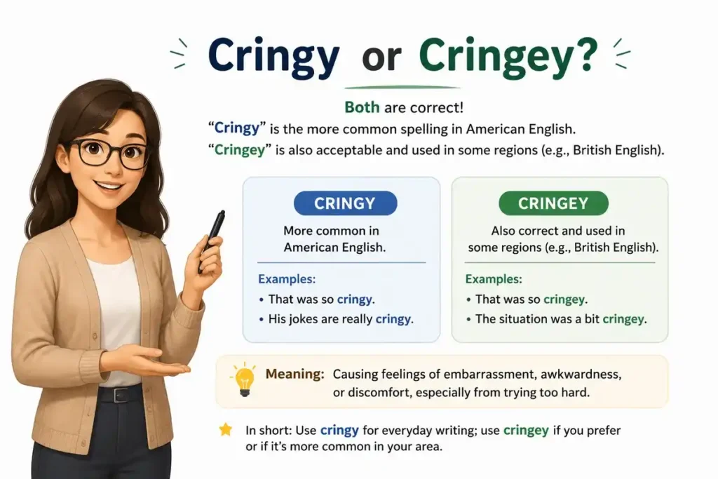 Simple Answer in One Look Cringy or Cringey