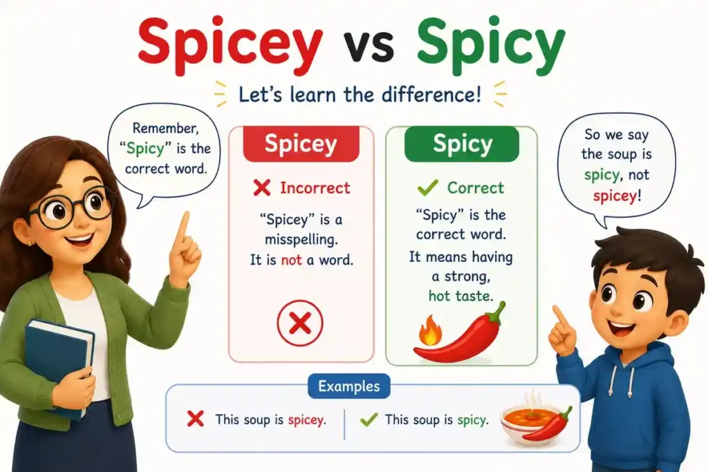 Simple Answer in One Look Spicey or Spicy