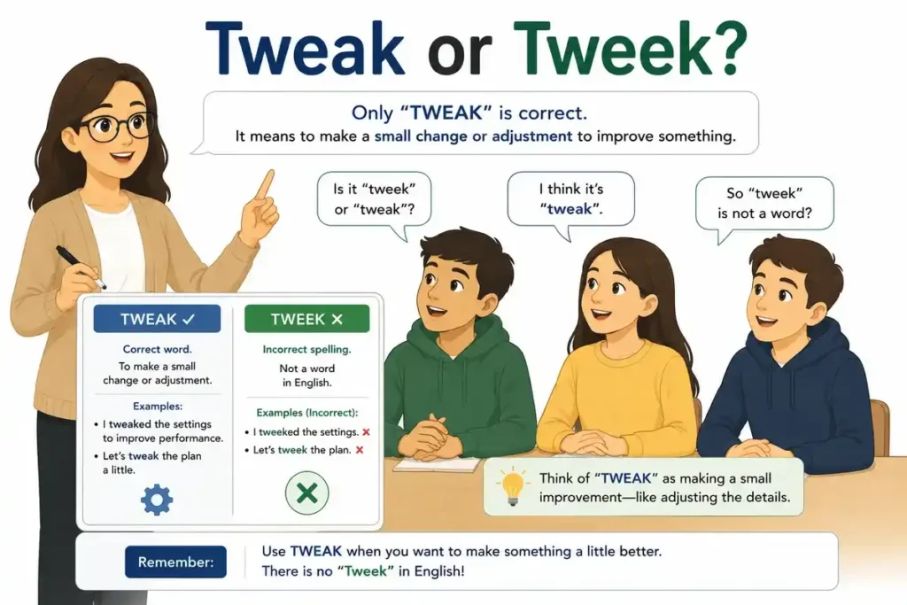 Simple Answer in One Look Tweak or Tweek