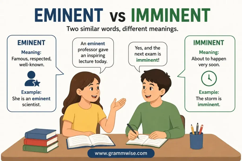 Symbolism of "Eminent vs Imminent" Explained in Simple Words