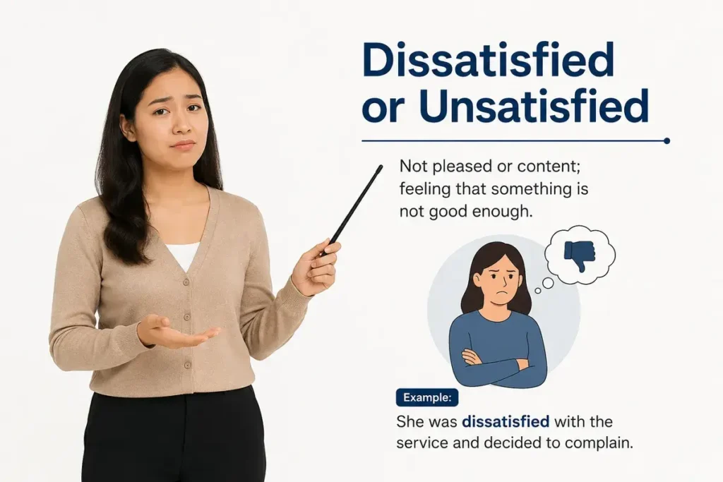 Usage of Dissatisfied or Unsatisfied