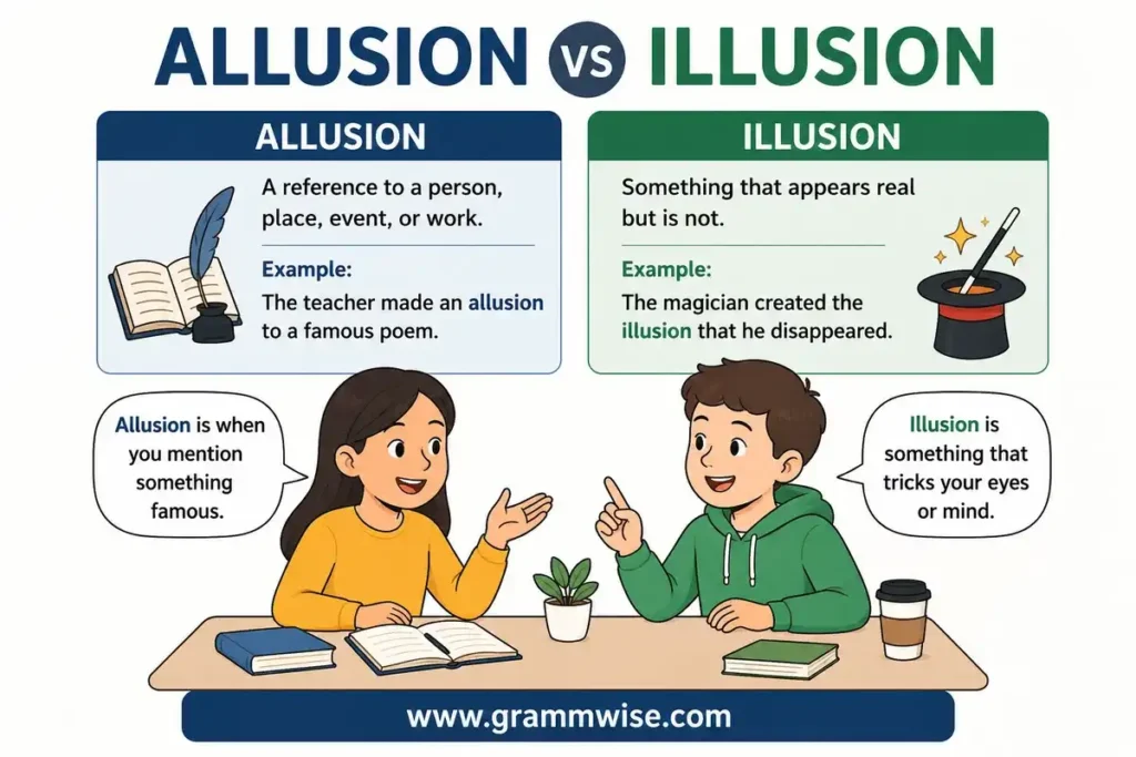 Use of "Allusion vs Illusion" in Daily English