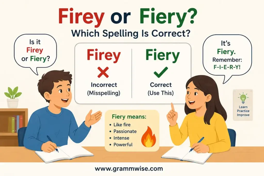 Use of Firey or Fiery in Daily English