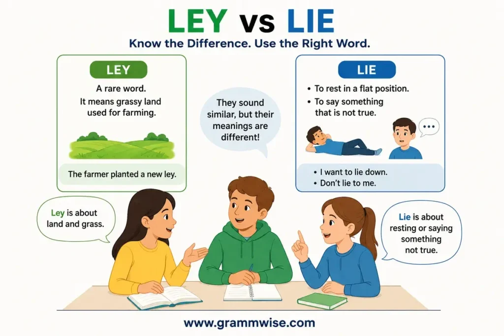 Use of "Ley vs Lie" in Daily English