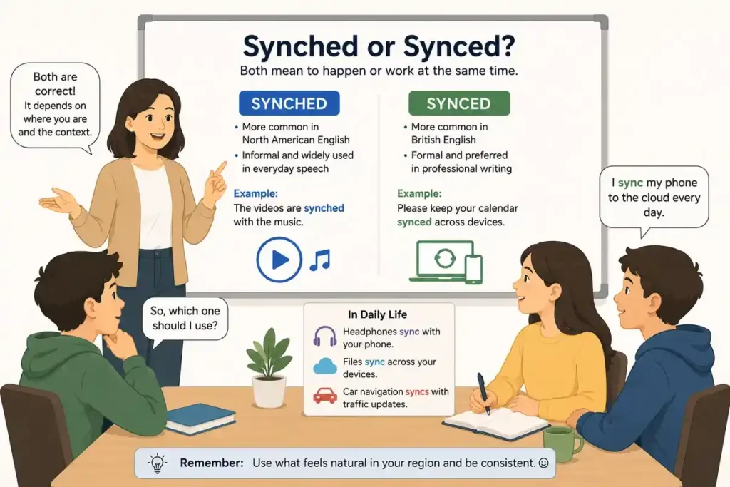 daily life synched or synced
