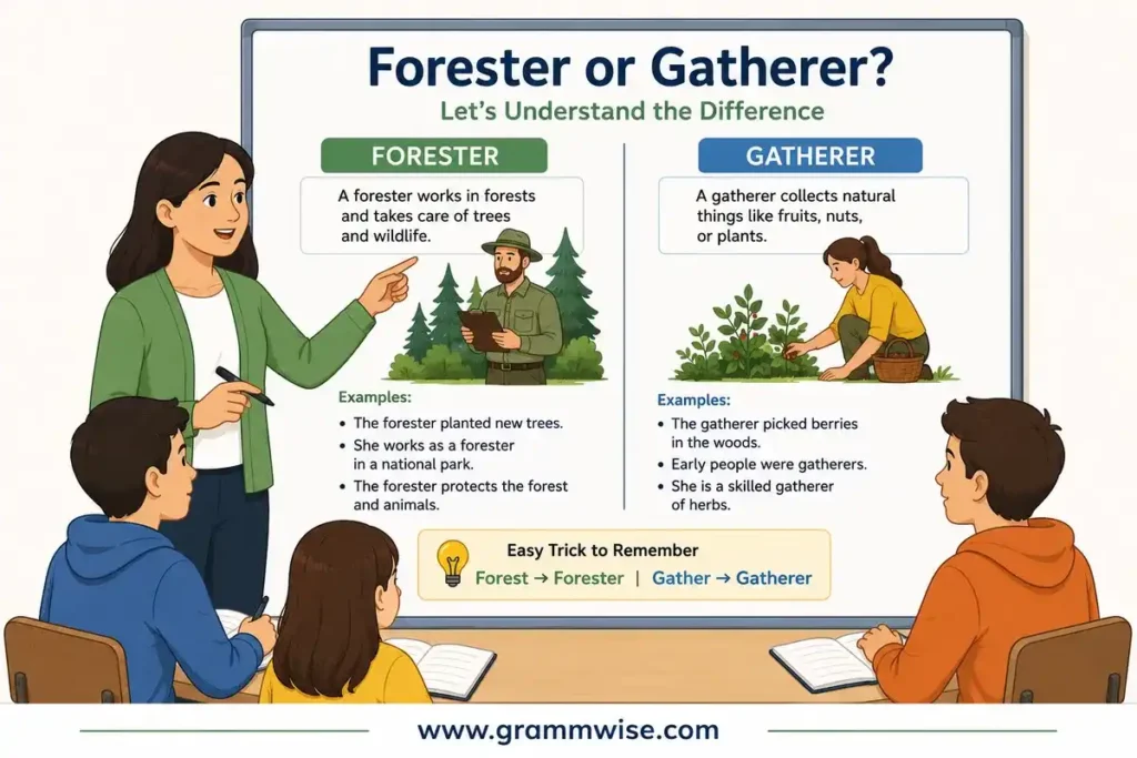 Easy Real-Life Sentences on "Forester or Gatherer"