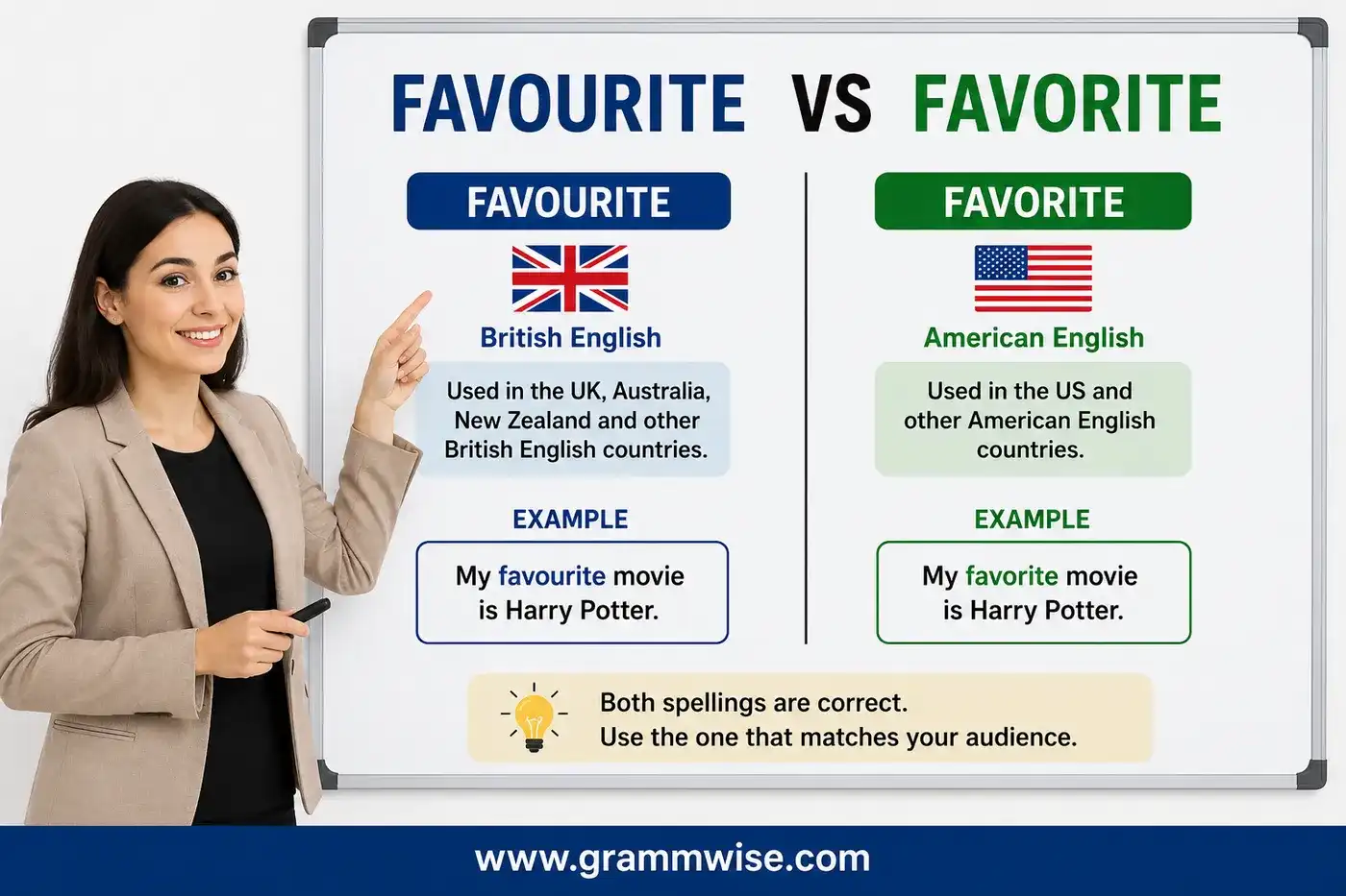 favourite vs favorite feature