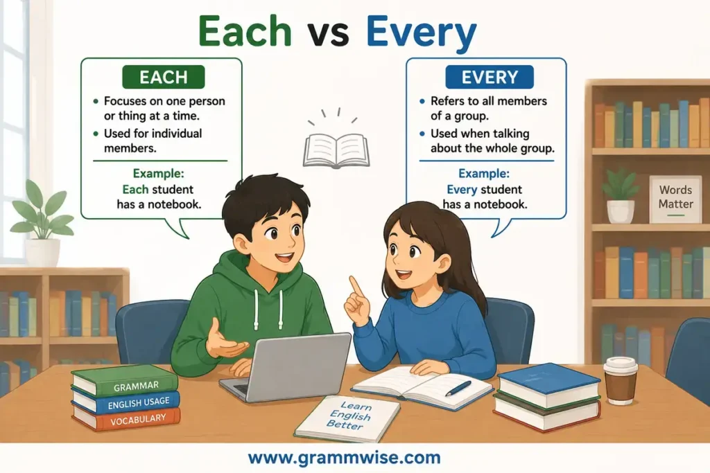 How People Actually Use Each vs Every in Daily English?