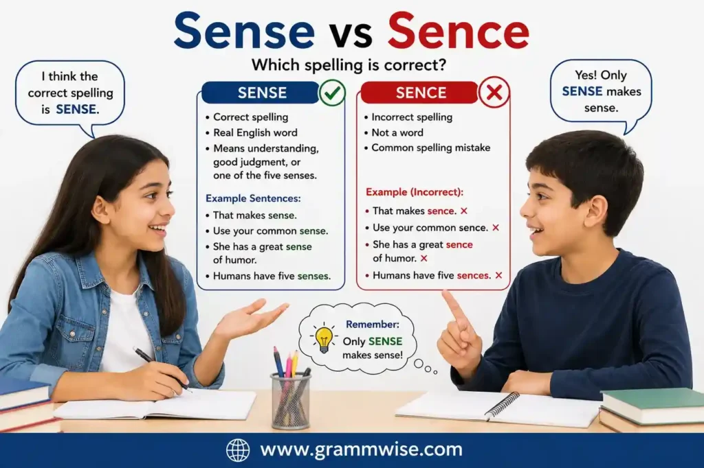 How People Actually Use "Sense vs Sence" in Daily English