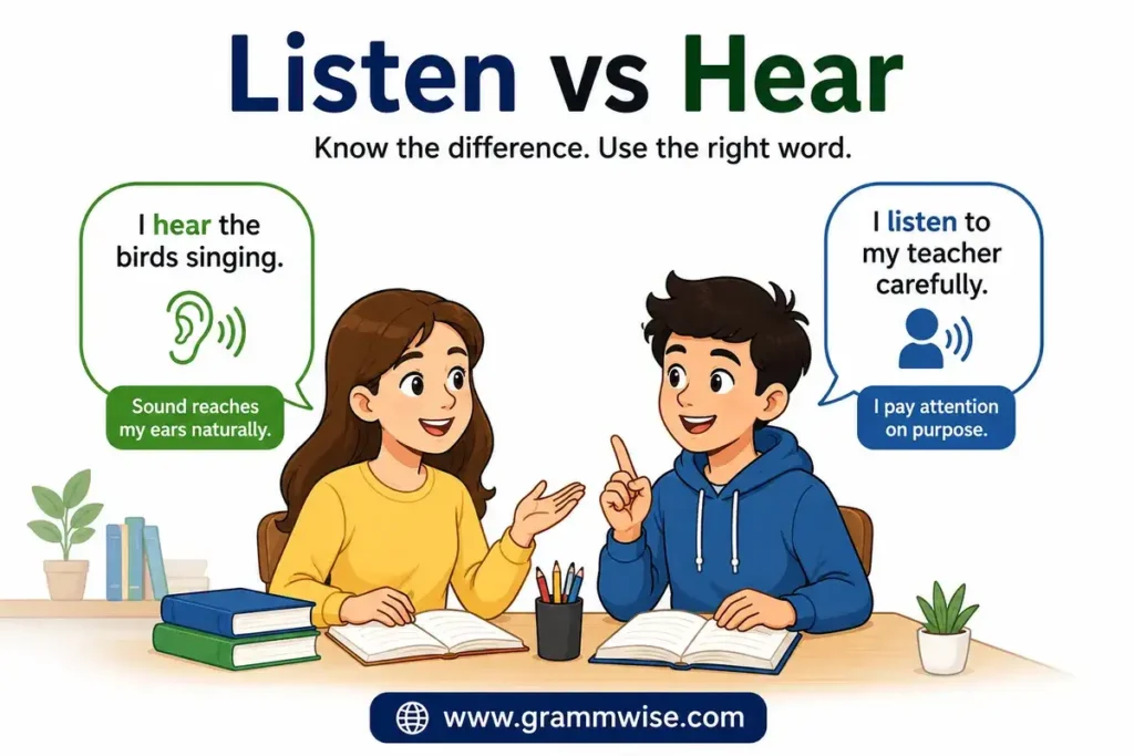 Listen vs Hear: Which Form Should You Use?