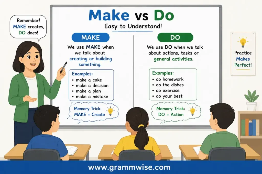 Meaning of "Make vs Do" in Simple English