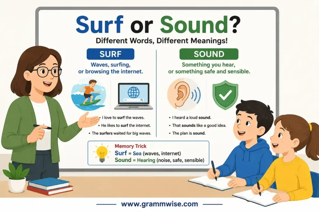 Meaning of "Surf or Sound" in Simple English