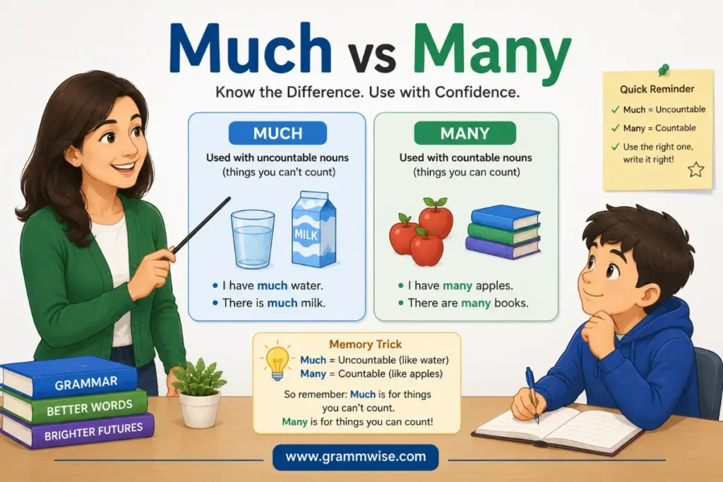 Quick Recap Much vs Many