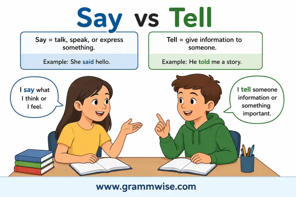 Related Words to "Say vs Tell" You Should Know