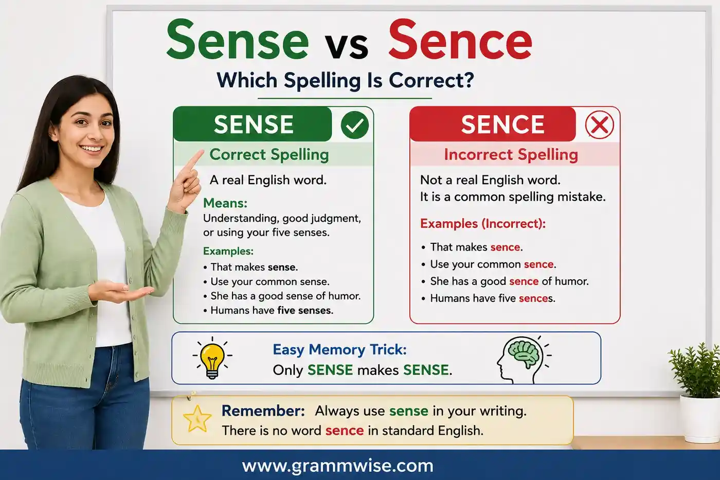 Sense vs Sence feature