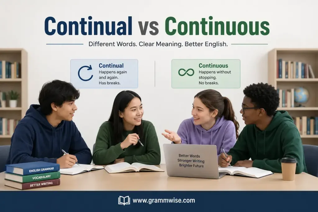 Symbolism of Continual vs Continuous in Simple Words