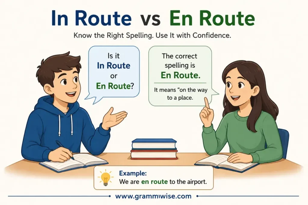 Symbolism of "In Route vs En Route" Explained in Simple Words