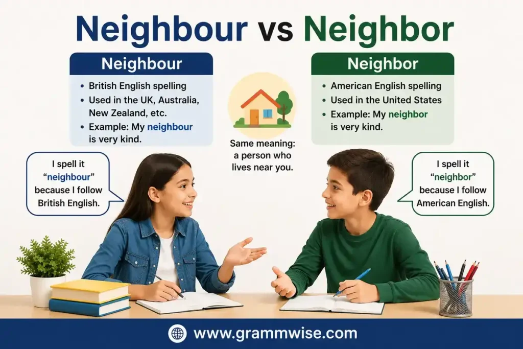 Symbolism of "Neighbour vs Neighbor"