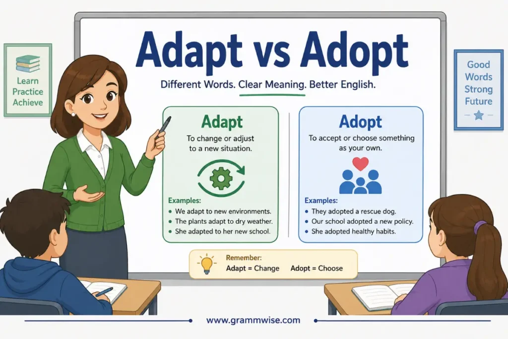 What Does Adapt vs Adopt Mean in Simple English?