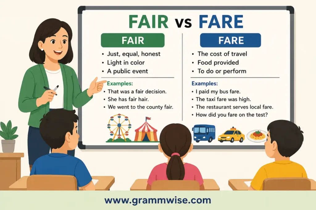 What Does Fair vs Fare Means in Simple English