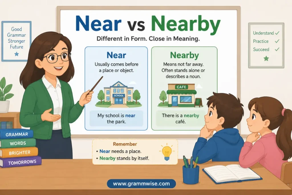 What Does Near vs Nearby Mean in Simple English?