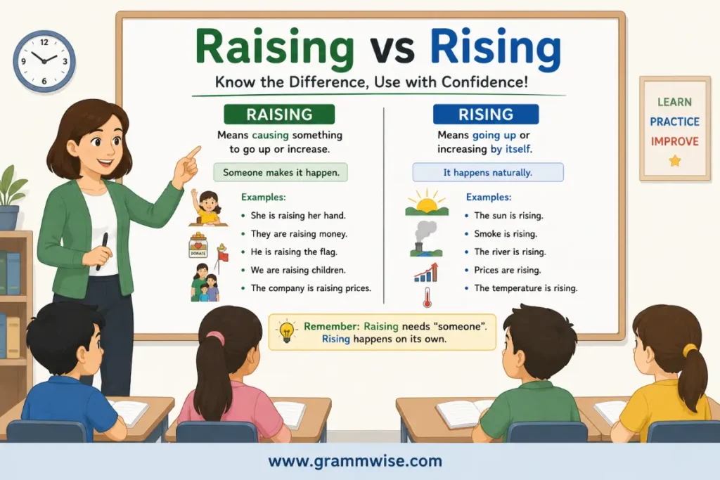 What Does Raising vs Rising Mean in Simple English?