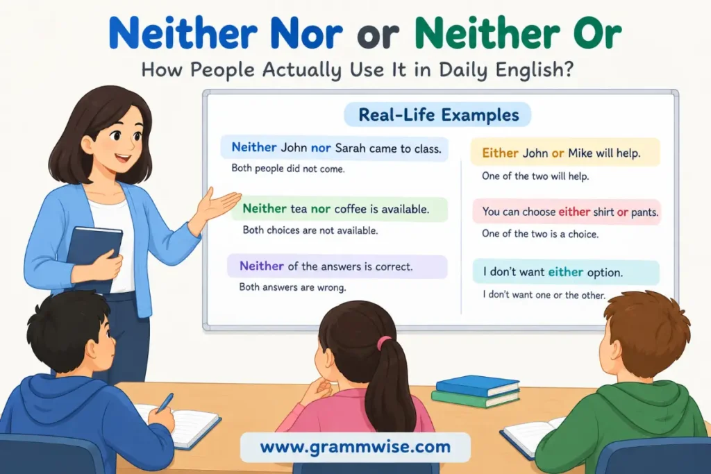 How People Actually Use It in Daily English? Neither Nor or Neither Or