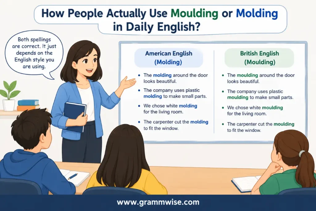 How People Actually Use Moulding or Molding in Daily English?