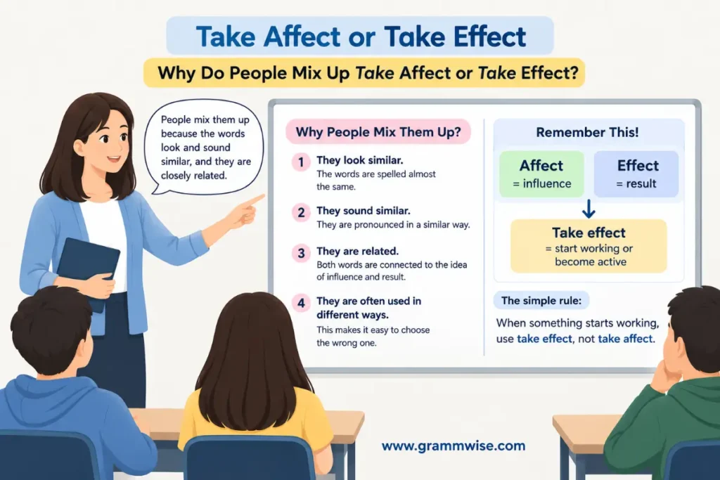 Why Do People Mix Up Take Affect or Take Effect?